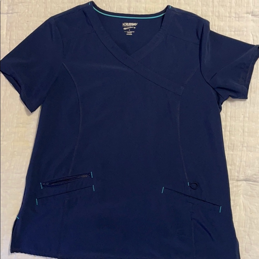 Navy Blue Scrub Star Top & Bottoms